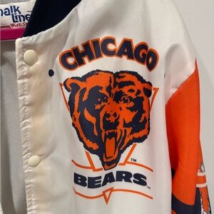 Bears Starter Jacket White and Orange